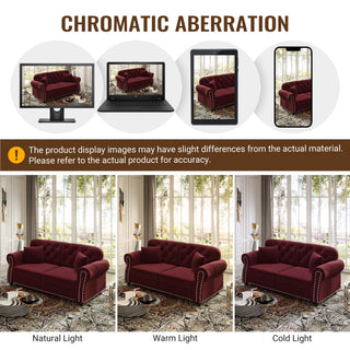 Upholstered 3 Seater Sofa Set With Ottoman