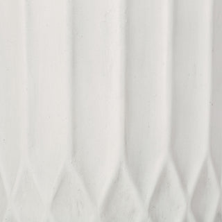 Planter With Subtle Pleated Design - Antique White