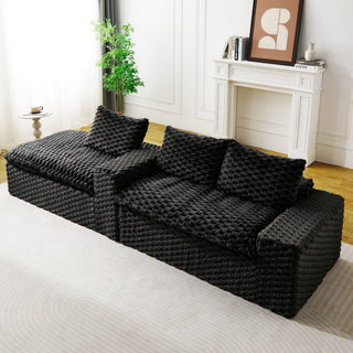 Modular Sofa, Convertible Twin Seat With Chaise Lounge