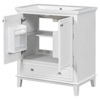 Modern Bathroom Vanity With Sink Combo, Multi Functional Cabinet With Doors And Drawer