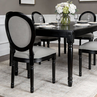 Upholstered & Round Back Dining Chairs (Set of 2)