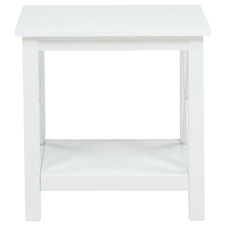 Slater - End Table With X Frame Trim - White