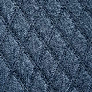 Accent Chair With Quilted Back And Silver Studs - Dark Blue