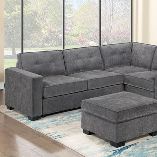Sectional Set With Reversible Loveseat, USB Console, Corner Wedge & Ottoman