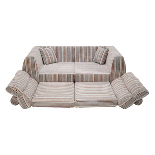 3 Seater, Couch With Throw Pillows For Living Room
