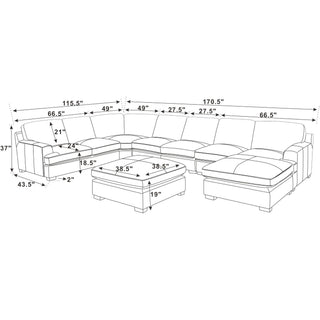 Large Seating Modular Sectional