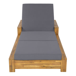 Chaise Lounge With 3 Fold Cushion Set, 3 Position Adjustable Backrest