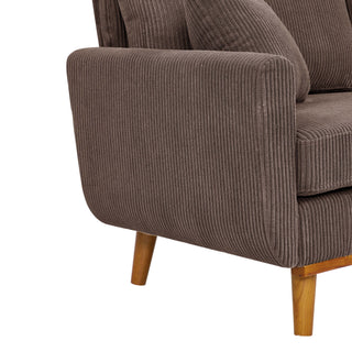 Upholstered Loveseat With Arms And Pillows