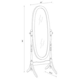 Dunne - Cheval Mirror With Oval Frame