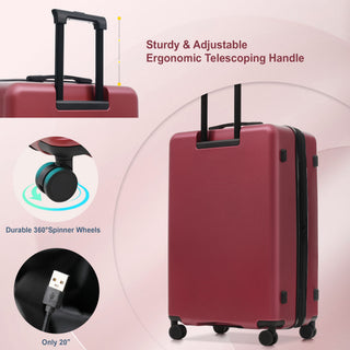 Hardside Luggage Set 5 Piece With Front Opening