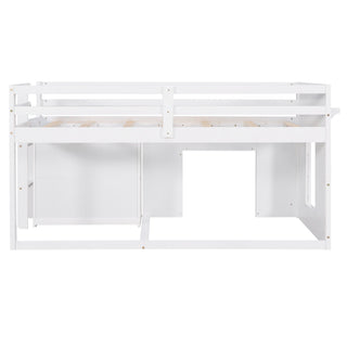 Loft Bed With Cabinet And Shelf