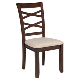 Verety - 5 Piece Round Dining Set With Chairs - Dark Brown