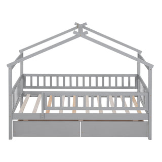 House Bed With 2 Drawers