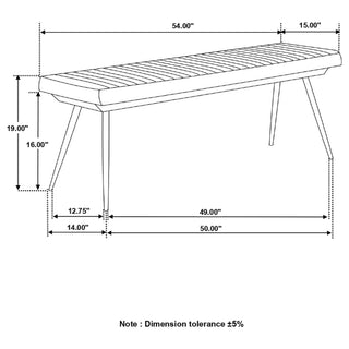 Tufted Cushion Side Bench - Black