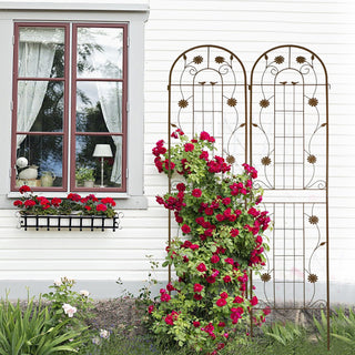 Metal Garden Trellis Rustproof Trellis For Climbing Plant Outdoor Flower Support