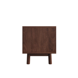 TV Stand With Sliding Doors And 2 Drawers For Living Room - Dark Brown