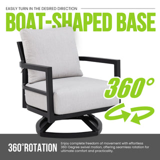 Outdoor Conversation Set With Chairs, Bench Sofa, Tables, Sunbrella Cushions