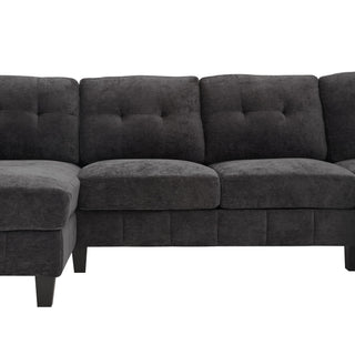 U-Shaped Sectional Sofa 103.5" Fabric Couch With Dual Chaise Lounges, Storage Pockets, Armrest Pillows
