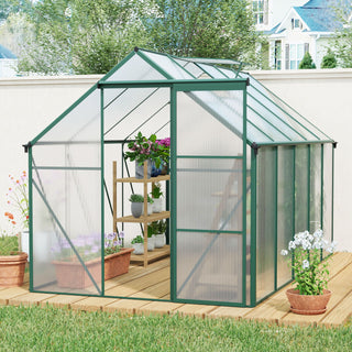 Polycarbonate house Raised Base And Anchor Aluminum Heavy Duty Walk-In houses For Outdoor Backyard In All Season
