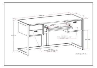 Hampden - Desk - Weathered Gray