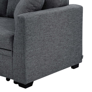 Upholstered Sectional & Pull Out Bed And Chaise Storage