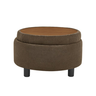 Storage Round Footstool Table Ottoman