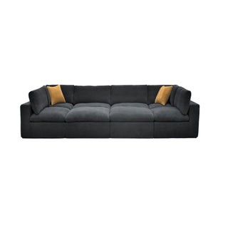 Custom Configuration Modular Sectional With Toss Pillows