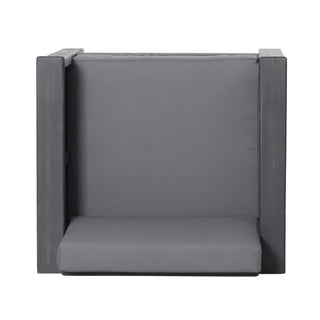 Acacia Wood Loveseat And Coffee Table Set With Cushions