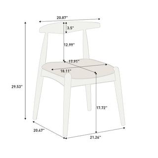 Dining Chairs With Ergonomic Backrest (Set of 2)
