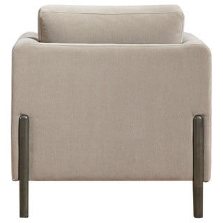 Fisher - Upholstered Panel Arm Accent Chair - Taupe