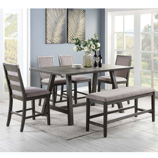 Upholstered Dining Chairs Counter Height (Set of 2) - Gray