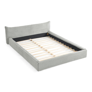 Modern Upholstered Bed Frame With Curved Headboard