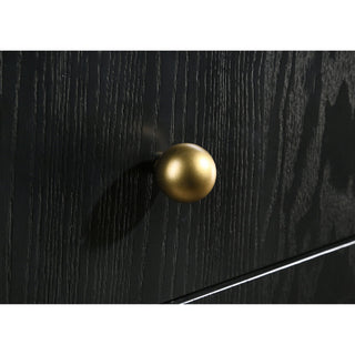 Anser - 2 Drawer Vanity Desk Makeup Table Rounded Design - Black