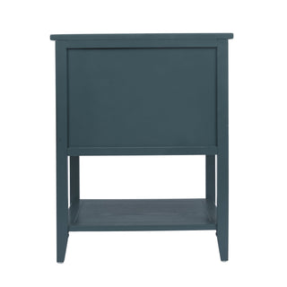 2 Drawer Side Table, Natural Rattan