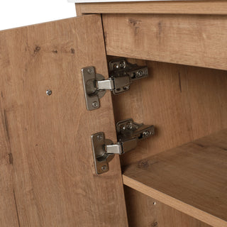 36" Freestanding Bathroom Vanity With Sink, Soft Close Doors & 2 Drawers - Imitative Oak