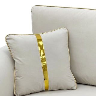 Sofa With Rolled Arms, 3 Seater Couch, Living Room Accent