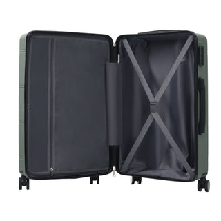 6 Piece Lightweight Hardshell Luggage Set With Double Spinner Wheels, Password Lock