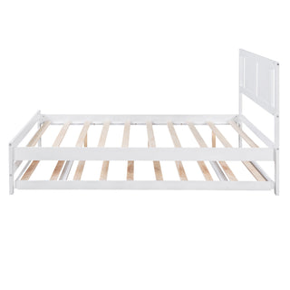 Platform Bed With Adjustable Trundle