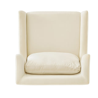 Elegant Curved Armrest Accent Armchair