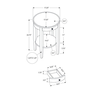 Accent Table, 2 Tier, Transitional - Espresso