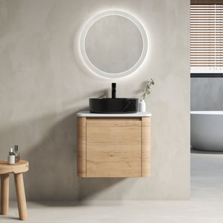 Wall Mounted Bathroom Vanity With Art Sink & 1 Soft Close Door