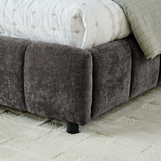 Modern Platform Bed Frame With Thick Fabric