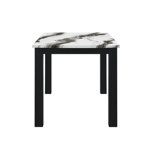 Sarang - Panda Dining Table With 4 Padded Dining Chairs - Black