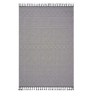 Guros - 8' X 10' Geometric Indoor / Outdoor Area Rug - White