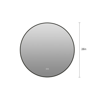 Round Framed Dimmable ED Bathroom Mirror With Anti Fog