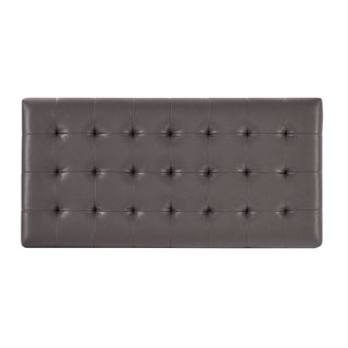 Upholstered Coffee Table With Rack - Dark Brown
