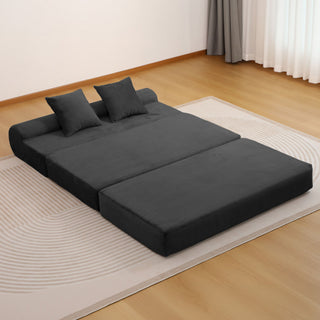 Convertible Sofa Bed, 2 Seater Fold Out Floor Couch