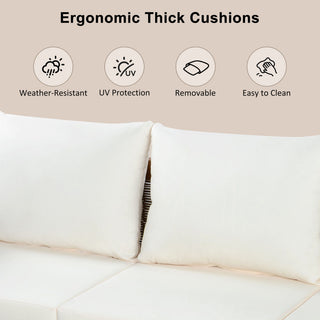 2 Piece Outdoor Armchair Set With Cushion
