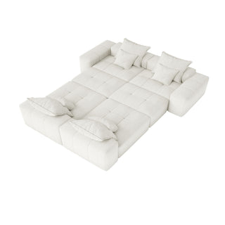 Modern Oversized Diy Combination Modular Sectional Sofa With Pillows