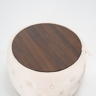 Nesting Ottomans 2 Piece With Tray, 4 In 1 Function
